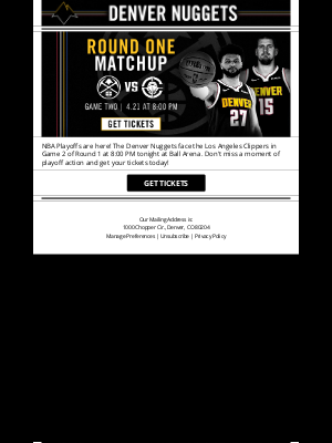 Denver Nuggets - LAST CHANCE Nuggets vs Clippers