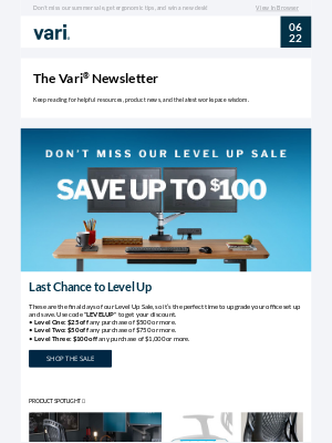 VARIDESK - Shop Our Level Up Sale 💰 and Enter to Win a Desk