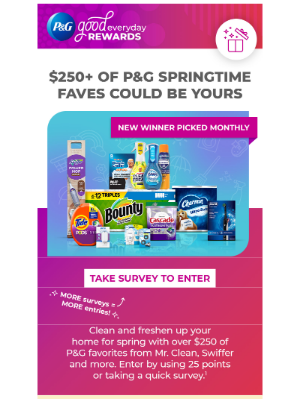 P&G Good Everyday - Enter 2 NEW sweepstakes: P&G faves & Pantene!