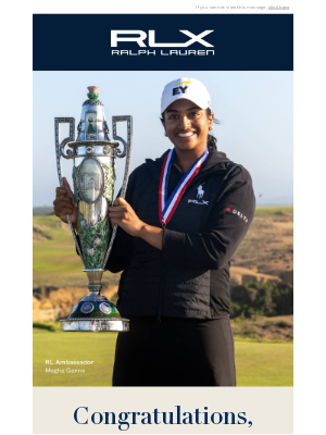 Ralph Lauren - Congratulations, Megha Ganne!