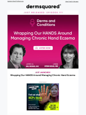 Fall Clinical - 🎧 LISTEN NOW | Wrapping Our HANDS Around Managing Chronic Hand Eczema