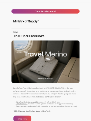 Ministry of Supply - FINALLY BACK - the Overshirt, now in Merino