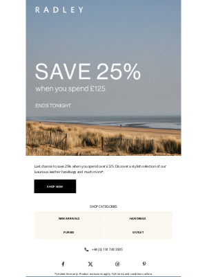 Radley (United Kingdom) - 25% off FINAL CHANCE
