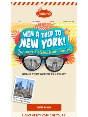 Junior's Restaurant & Cheesecake - The Ultimate NYC Giveaway - Enter Now