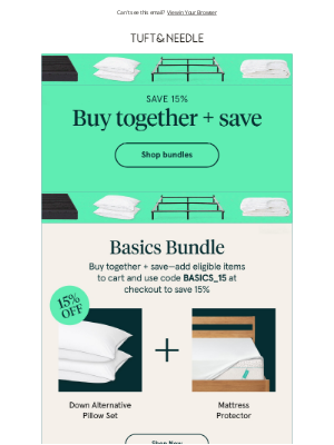 Tuft & Needle - Bundle + Save 15%
