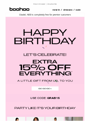 boohoo (United Kingdom) - Happy Birthday, Citadel! 🍰🎁💗