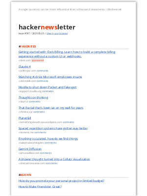 Hacker Newsletter - Hacker Newsletter #747