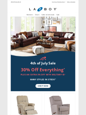 La-Z-Boy - ✩✩✩ Star Spangled Savings! ✩✩✩