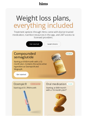 hims - Find a weight loss treatment plan that works for you