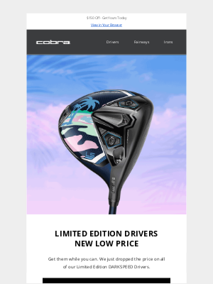 Cobra Golf - Limited Edition DARKSPEED - New Low Price