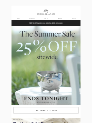 Michael Aram - 25% OFF SITEWIDE* ENDS AT MIDNIGHT