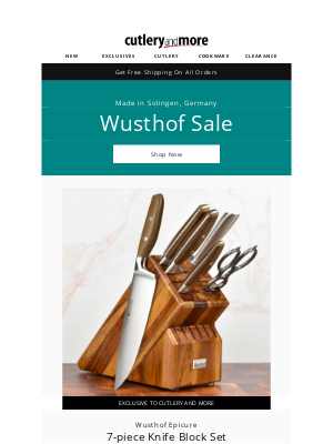 Cutlery and More - Don't miss today's Wusthof deals!