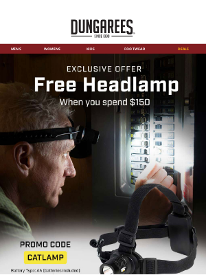 Dungarees - Exclusive: Free LED Headlamp with Minimum Purchase