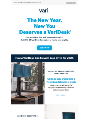 VARIDESK - 🎊Stand and Thrive in 2025 – 20% OFF🎊