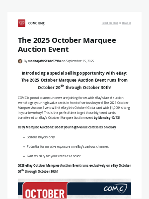 The 2025 October Marquee Auction Event