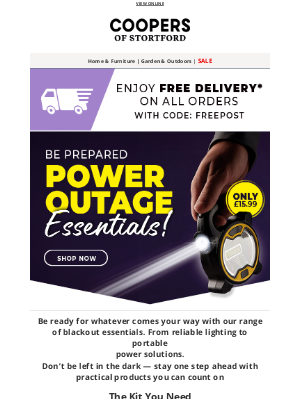Coopers of Stortford - ⚡ Be Ready—Your Power-Outage Survival Kit Starts Here!