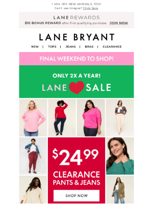 Lane Bryant - OMG! $24.99 clearance pants + 60% OFF so much more!