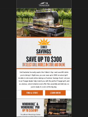 Traeger Grills - Save up to $300 on a New Traeger for Dad