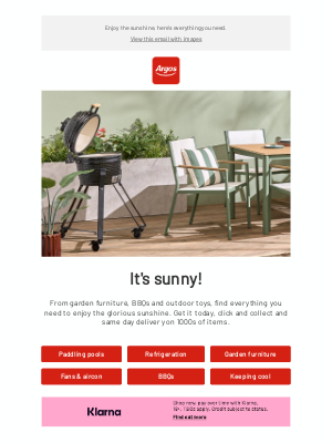 Argos (United Kingdom) - The ☀️ is out!