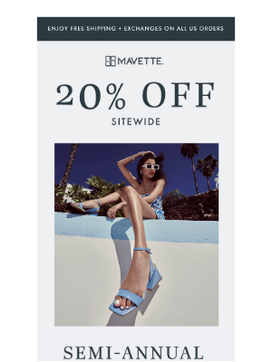 Mavette - SALE ALERT ⚠️ Semi-Annual 20% Off