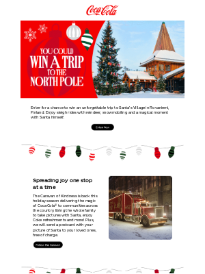 Coca-Cola Store - You could win a trip to the North Pole!  ✨🎅🏻📍