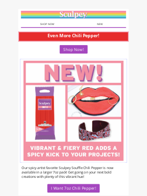 Sculpey - Get Your Bold Fix: Chili Pepper 7oz Available!