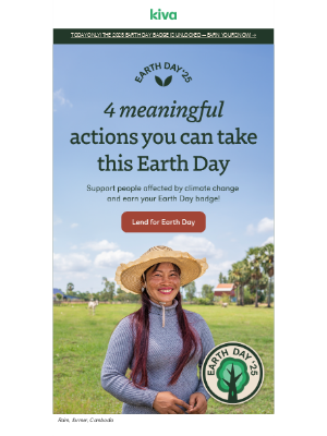 Kiva - 👉 4 easy actions you can take this Earth Day.