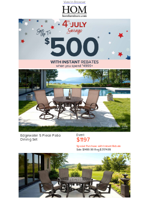 HOM Furniture - Savings That Make A Splash! 🌊