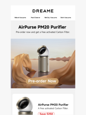 Dreame Tech - 👀 Sneak Peek: Pre-order the New AirPurse PM20 Purifier Now!