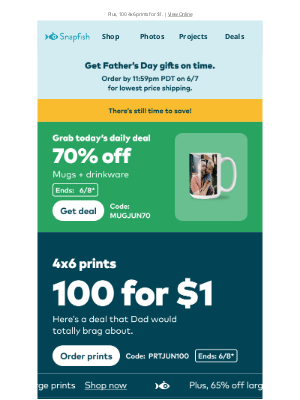 Snapfish - New day, new 70% off deal, Martha.jacqu!