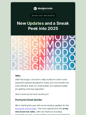 Designmodo - New Updates and a Sneak Peek into 2025