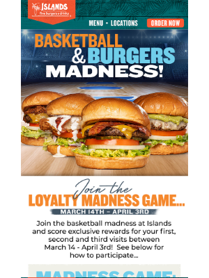 Islands Restaurants - Join the LOYALTY MADNESS GAME! 🏀🤩🏀