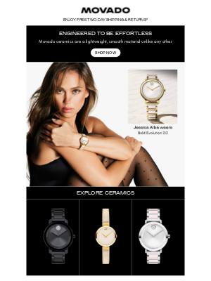 Movado - Jessica Alba’s favorite ceramic watch