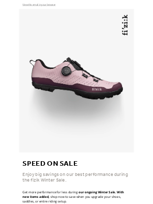 Going fast: New items in fizik Sale