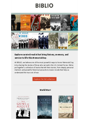 Biblio - Memorial Day reading list