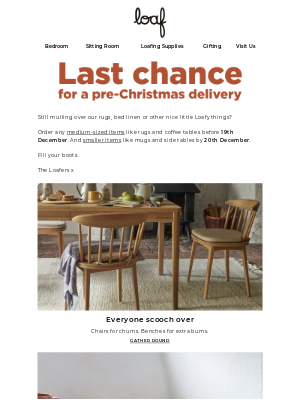 Loaf (UK) - Last chance for a pre-Christmas delivery