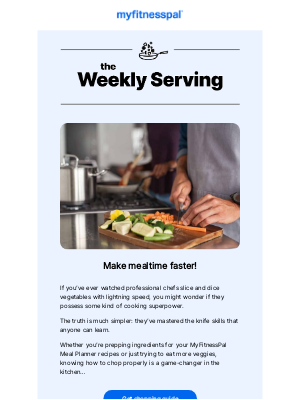 MyFitnessPal - What's the easiest way to chop vegetables?