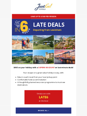 Just Go! Holidays (United Kingdom) - Last-minute deals departing from Lewisham