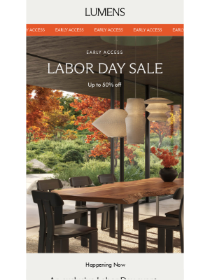 Lumens - Don't Miss Out: Early Access Labor Day Sale