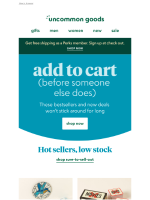 UncommonGoods - Going, going…almost gone