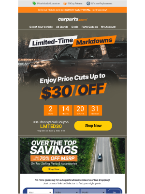 CarParts - Limited Time Price Cuts! ✂️ (Coupon Inside)