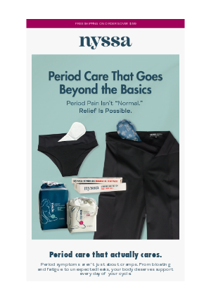 Nyssa - Period Pain Isn’t “Normal.” Relief Is Possible.