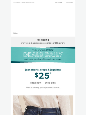 Maurices - It's maurices Week 🎉 5 days of deals start NOW!