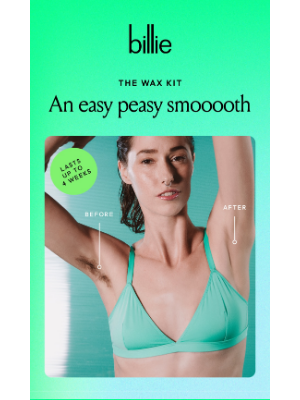 Billie - Spring smooth? Try our Wax Kit