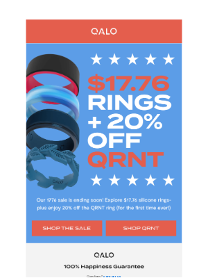 QALO - 1776 savings won’t last long!