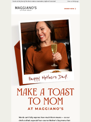 Maggiano's Little Italy - Here’s your first look at our four-course Mother’s Day menu