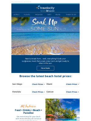 Travelocity - You deserve a little sunshine right now