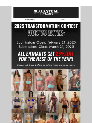 Blackstone Labs - [Transformation Contest] 🏆 Win $5000 CASH 🏆