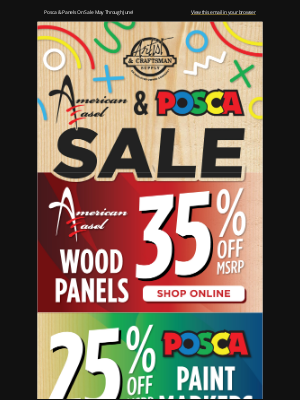 Artist & Craftsman Supply - Save On American Easel Wood Panels & Posca Markers!