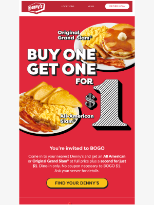 Denny's - Open for a $1 SLAM